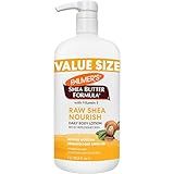 Palmer's Shea Formula Raw Shea Body Lotion for Dry Skin, Hand & Body Moisturizer, Value Size Pump Bottle, 33.8 Ounces (Pack of 1)