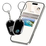 NFC Epoxy Keychain – VTAG.ID Smart Digital Business Card, Tap to Share Contact Info, Social Media & Links (Black Oval QR)