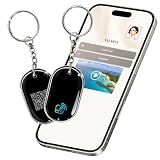 NFC Epoxy Keychain – VTAG.ID Smart Digital Business Card, Tap to Share Contact Info, Social Media & Links (Black Oval QR)