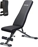 AIRHOP Upgraded Adjustable Weight Bench, Bench Press Full Body Workout, Quick Fold Space Saving, Workout Bench for Home Gym Strength Training