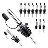 Pafusen 12 Pack Liquor Pour Spout With Dust Caps - Bottle Pourers for Alcohol, Olive Oil - Speed Pourers, Bar Bartender Accessories