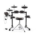 Alesis Drums Debut Kit – Electric Drum Kit with 4 Quiet Mesh Electronic Pads, 120 Sounds, Drum Sticks, Stool, Headphones, and Lessons
