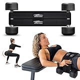 Zokani Fitness Hip Thrust Belt, Double Padded Glute Trainer with Non-Slip Design, Heavy Duty Weight Belt for Dumbbells, Kettlebells and Plates, Black