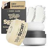 I DEW CARE Biotin Clarifying Dry Shampoo - Tap Secret Original | Strengthening & Volumizing, Powder Type, Refillable, Travel size, Non-aerosol, Brunette, Korean Ginseng, Dry Shampoo for Women, 0.24 Oz