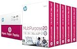 HP Papers | 8.5 x 11 Paper | MultiPurpose 20 lb | 5 Ream Case - 2500 Sheets | 96 Bright | Made in USA - FSC Certified | 115100PC