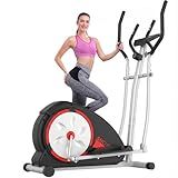 ANCHEER Elliptical Exercise Machine, Elliptical Trainer for Home Gym, Exercise Equipment 500Lbs Max Weight, Ultra-Silent Elliptical Machine, with Pulse Rate Grips & Smooth Resistance Levels
