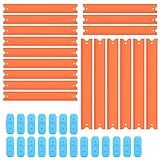 Replacement Track Set Builder Pieces for Hot Wheels Toy Cars 36-Piece Straight Track Set, Connectors Included, 15 Feet of Track