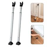 BRINKS Door Security Bar - Adjustable Brinks Door Security Bar for Travel, School, Dorm and Home - Door Jammer for Hinged Doors and Sliding Door Security – Silver - 2 Pack