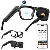 AI Smart Glasses With Camera, Featuring Three Pairs of Lenses, 4K EIS