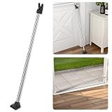 SECURITYMAN 3-in-1 Door Security Bar, Security Door Stoppers & Door Barricade – Heavy Duty Adjustable Iron Security Lock Bar for Home Defense, Apartment & Travel Safety (1 Pack - Chrome)