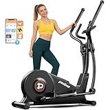 pooboo Elliptical Machine, Elliptical Exercise Machine with 16-Level Resistance&Hyper-Quiet Magnetic Driving System, Elliptical Machine for Home with LCD Monitor&15.5IN Stride, 350LBS Weight Capacity