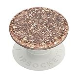 PopSockets Adhesive Phone Grip, Holder, Phone Stand, Glitter - Foil Confetti Rose Gold