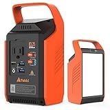 Takki Portable Power Station 83Wh, Camping Solar Generator Power Bank with 110V/80W AC Outlet, USB Type-C Port, Camping Light Lithium Battery for Home Emergency Laptop Battery Backup