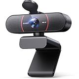 EMEET C960 4K Webcam for PC, 4K UHD Sony Sensor, PDAF Auto Focus, Dual AI Noise-Cancelling Mics, Auto Light Correction, 73° FOV, Plug&Play Webcam w/Privacy Cover, Works w/Zoom/Teams/Skype/Google Meet