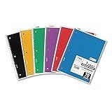 Mead Spiral Notebook, 6 Pack, 1 Subject, College Ruled Paper, 7-1/2" x 10-1/2", 70 Sheets per Notebook, Colors Will Vary (830062-ECM25)