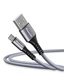 Ruaeoda Micro USB Cable Android Charger 6ft 2PACK PS4 Charger Cord - High Speed 2.0 USB A Male to Micro USB Nylon Braided Cable for Android Phone