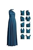 72styles Infinity Dress with Bandeau, Convertible Bridesmaid Dress, Maxi, Long, Plus Size, Multi-Way Dress, Twist Wrap Dress Teal Blue