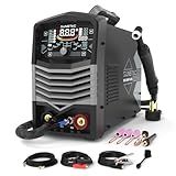 Sunstac 250A AC/DC Aluminum TIG Welder with Pulse, 110V/220V Dual Voltage TIG Welding Machine with DC TIG/AC TIG/Pulse TIG/SPOT TIG/Stick