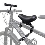 Alaxciax Front Mounted Bicycle Seats for Children, Kid Bike Seat Mountain with Handlebars Foot Pedals for Children 2~5 Years (Black) (Black)