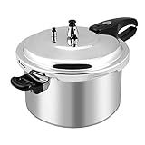Barton 8QT Pressure Canner Release Valve Aluminum Canning Pot Cooker Pot Stove Top Instant Fast Cooking Pot Stewing Locking System (8 Quarts) Canning and Stewing