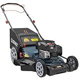 SENIX 22" Gas Lawn Mower, 163cc Self Propelled Gas Powered Lawnmower with B&S 4-Cycle Engine, 3-in-1 Walk-Behind Push Lawn Mowers, 6-Position Height Adjustment, cortadora de pasto, LSSG-H1