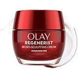 Olay Face Moisturizer, Regenerist Micro-Sculpting Cream for Women, Fragrance-Free - Anti-Aging, Anti-Wrinkle, Firming Skin Care - Triple Collagen Cream, Peptide, Hyaluronic Acid, Niacinamide, 1.7oz