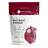Kate Naturals Organic Beet Root Powder for Smoothies, Baking & Juice. Raw Beetroot Superfood & Natural Red Food Coloring (12oz, Non-GMO, Earthy Flavor)
