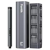 Fanttik E1 Max 3.7V Electric Screwdriver, Mini Precision Screwdriver Set, 50 Magnetic Bits, Magnetic Storage, 5/32‘’Hex, Repair Tool Kit for Electronics Phone Camera Laptop Watch (Grey)