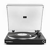 Victrola Automatic – Fully Automatic Bluetooth Turntable – Audio Technica ATN3600L Cartridge, 2-Speed Vinyl Record Player, Aluminum Platter, Switchable Preamp, Repeat Mode, Dust Cover (Black)