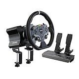 MOZA R5 All-in-One PC Gaming Racing Simulator: 5.5Nm Direct Drive Wheel Base, 11-inch Racing Wheel, Anti-Slip Pedals and a Desk Clamp, Cloud-based App Control
