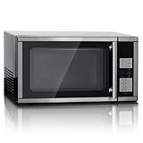 Smad Small Microwave Countertop 0.7 Cu.Ft with Removable Turntable and Child Lock, 700W Compact Microwave with 6 Auto Menus for Apartments, Dorm and Kitchen, Stainless Steel