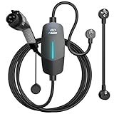 EVDANCE Level 1&2 EV Charger, Electric Vehicle Portable Charger with 25FT Cable, Home EV Charging Station for J1772 Electric Cars, 12A 120V/16A 240V, NEMA 5-15 & NEMA 6-20 Plug