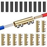 GKG 10PCS 10-6 AWG 10 8 6 Gauge Wire Connector Nut Kit - 80A Wire Splicing Quick Wiring Connection Terminals with Heat Shrink Butt, Waterproof Crimpless Brass Connector for Automotive Marine Solar