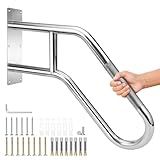 Handrails for Outdoor Steps Wall Mount, 2026 Upgrade 304 Stainless Steel Porch Railing, Deck Hand Rail Wall Mount Stair Hand Grab Bars Suitable for Indoor, Garden, Garage, Porch, Courtyard