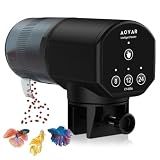 Automatic Fish Feeder Dispenser for Aquarium: 200ml Large Capacity Auto Feeders for Small Tank Turtle Betta Koi - Battery Food Feeding Timer for Flakes Pellet Vacation Weekend Day