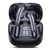 Adaptive Hybrid Active Noise Canceling Wireless Earbuds, 6 Mics ENC Clear Call Ear Buds, Hi-Res Audio Deep Bass Bluetooth 5.4 Headphones, 48H Playtime, Wireless Charging, Multipoint Connection, Black