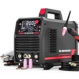 YESWELDER 200A AC/DC Aluminum Tig Welder with Pulse Large LED Display, Digital Inverter STICK/TIG 110/220V Dual Voltage TIG Welding Machine TIG-200P ACDC