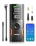 Tire Inflator Portable Air Compressor - Smart APP Control Bike Pump, All-in-One Storage Air Pump for Car Tires, 10000mAh with Digital Gauge, 150PSI Tire Pump for Car, Motorcycles, Bikes, Balls