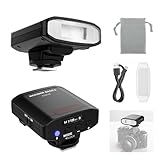 NEEWER Basics 5600K Mini Camera Flash Speedlite GN12, 2000mAh/500 Flashes/0.1-1.8s Recycle, Light Compatible with Canon Fujifilm Sony Nikon Digital Standard Hot Shoe Camera for Studio Photos, Z120 SE