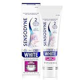 Sensodyne Clinical White Toothpaste Clinically Proven Whitening for Sensitive Teeth, Stain Protector, 3.4 oz