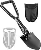 PLACHIDAY Digging Shovel, 18.5'' Lightweight Camping Shovel Portable High Carbon Steel Folding Mini Trowels for Outdoor Camping Backpacking Hiking Car Emergency Home Garden