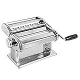MARCATO Made in Italy Atlas 180 Classic Manual Pasta Machine, Chrome Steel. Makes Lasagne, Fettuccine & Tagliolini.