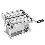 MARCATO Made in Italy Atlas 180 Classic Manual Pasta Machine, Chrome Steel. Makes Lasagne, Fettuccine & Tagliolini.