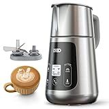 Dreo Milk Frother [Upgraded], All-in-1 Electric Foam Maker for Coffee, 15oz/450ml Automatic Foam Frother for Latte Art-level Microfoam, 30+ Drinks, Easy to Clean, Dishwasher Safe, LED display