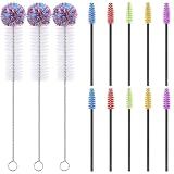 Zhehao 13 Pcs 2 Size Hummingbird Feeder Cleaner Brush, Bendable,Blue, White