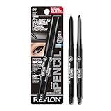 Revlon ColorStay Pencil Waterproof Eyeliner, Smudge-Proof, Eye Makeup with Built-In Sharpener, 201 Black, 2 pack