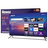 Roku Smart TV 2025 – 43-Inch Select Series, 4K HDR TV – RokuTV with Enhanced Voice Remote – Flat Screen LED Television with Wi-Fi for Streaming Live Local News, Sports, Family Entertainment