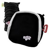 BubbleBum Inflatable Booster Car Seat – Foldable, Lightweight, Backless Travel Booster Seat for Kids, Portable Carseat for Toddler, Fits 3 Across, Compact for Uber - Ages 4-11 Year Old, - Black