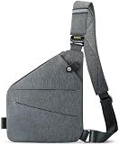 WANDER+ PLUS Anti Theft Crossbody Bag, Shoulder Bag Anti-theft Design for Travel, Sport, Work, Grey