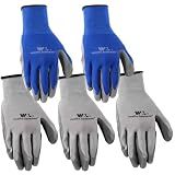 Wells Lamont Nitrile-Coated Work Gloves - Abrasion & Cut Resistant, 5 Pack - Large (Pack of 5)